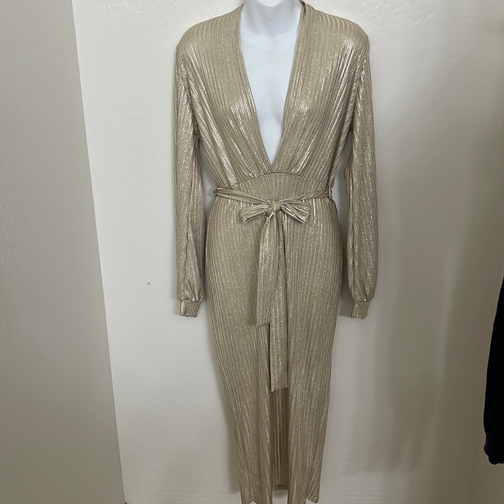 Gold Fitted Dress